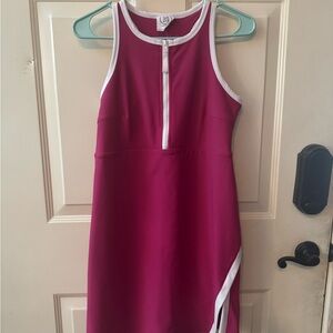 Sage Pink and White Sleeveless Dress